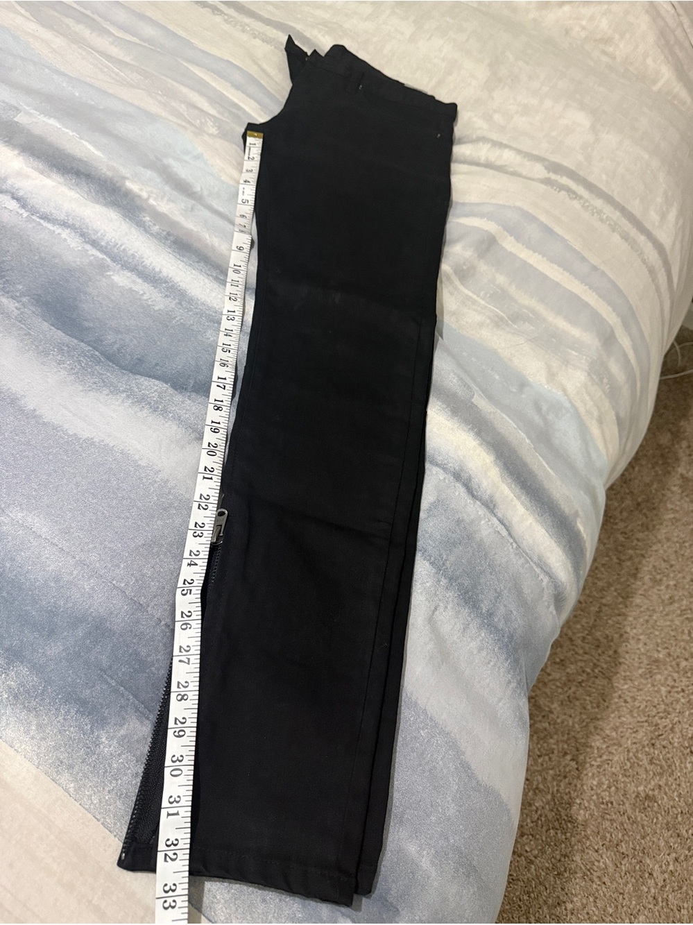 MNML Black Skinny Stretch Jeans with Side Zippers - Picture 12 of 14